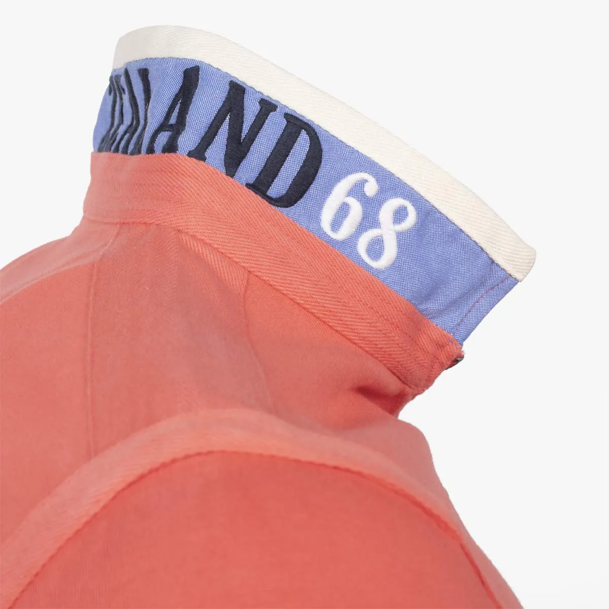 Sweatshirt zippé rose col polo