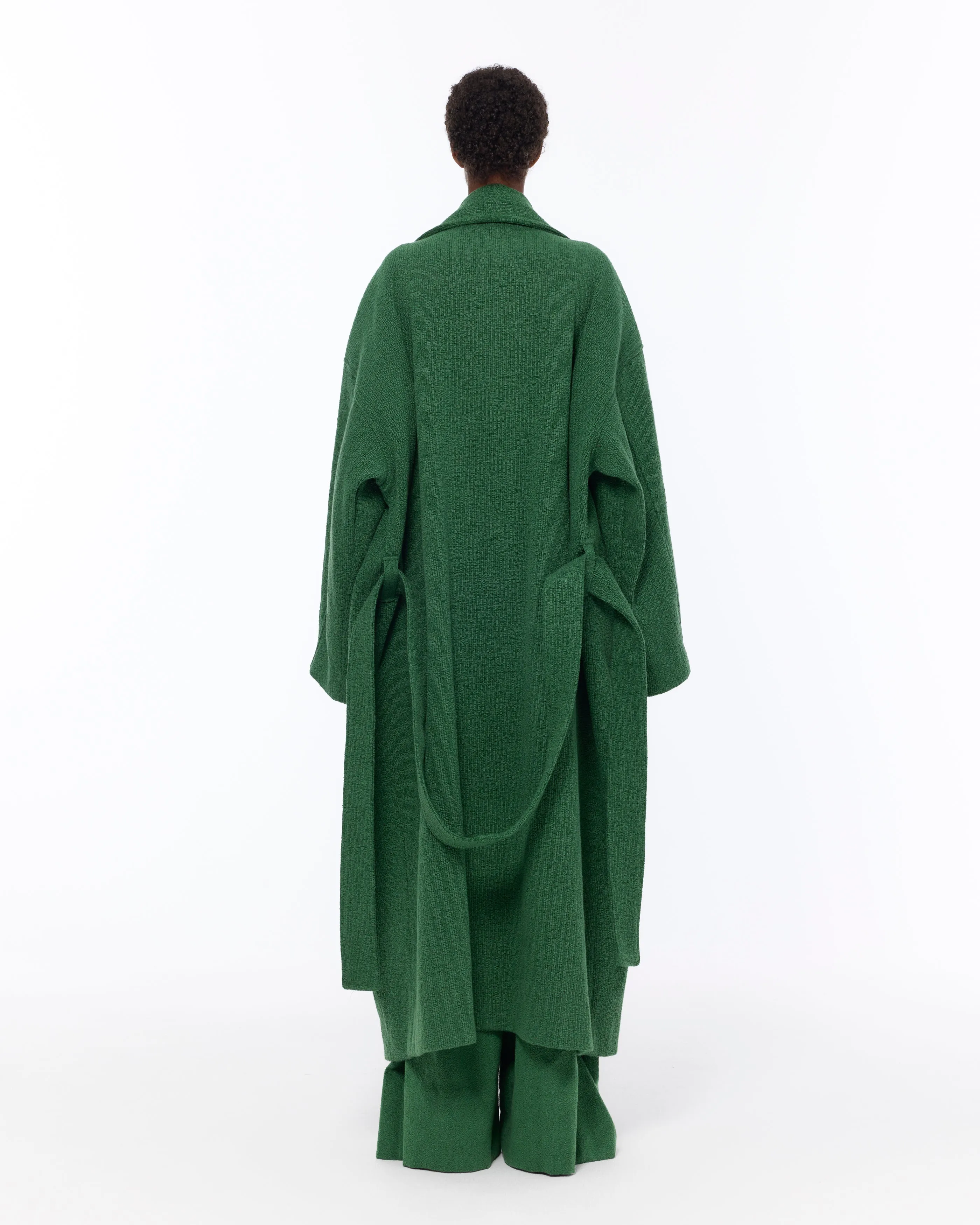 The Blanket Coat : Eden Green Boucle