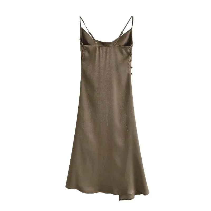 THIN STRAPS MIDI DRESS