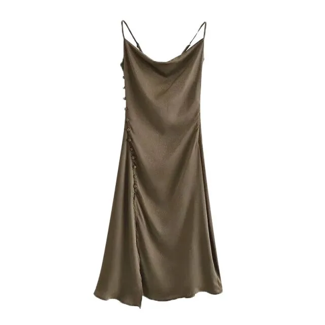 THIN STRAPS MIDI DRESS
