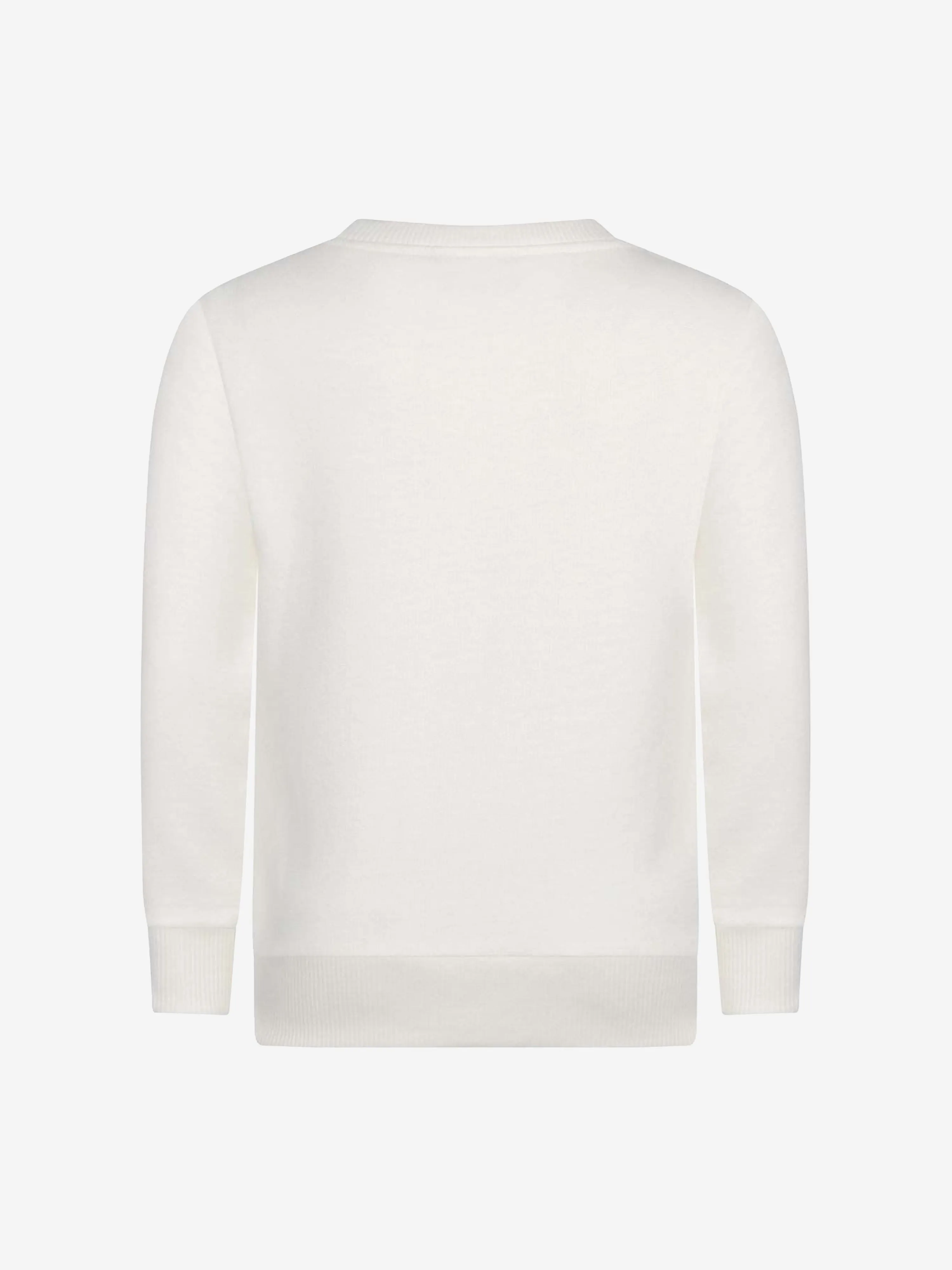 Versace Girls Ivory & Gold Logo Cotton Sweater