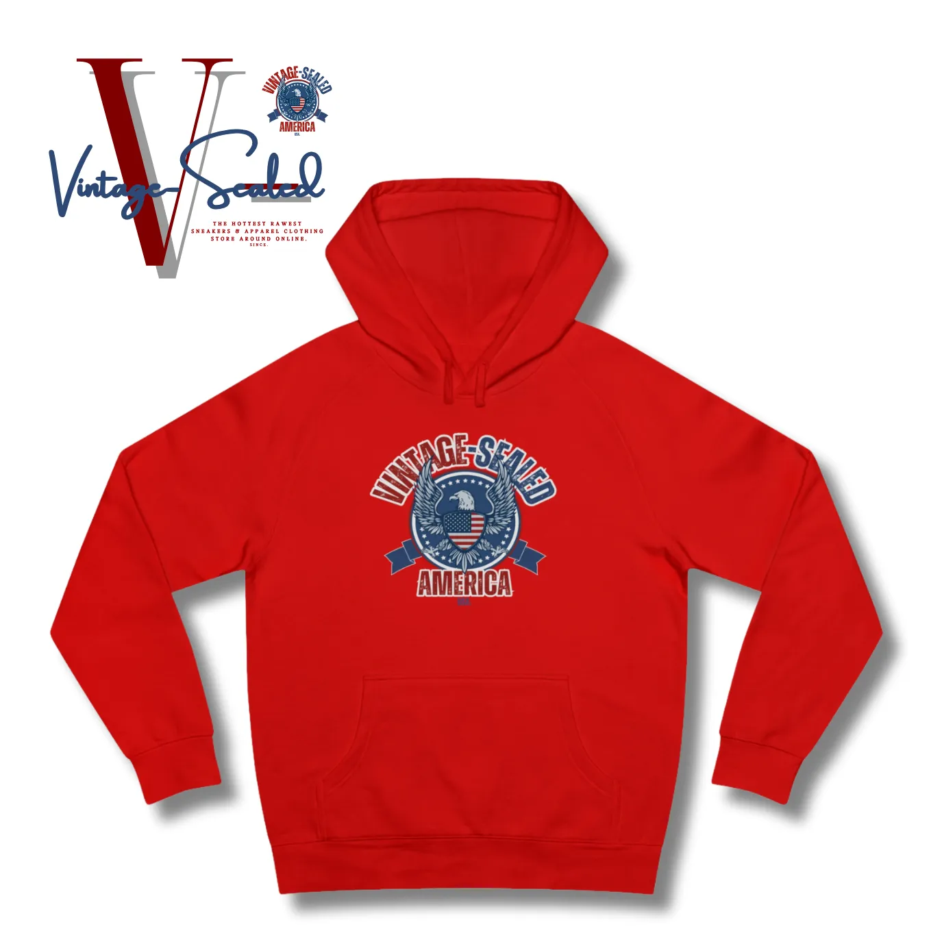 Vintage-Sealed "AMERICA" USA Apparel Hoodies Long Sleeves Pullover| Brand New Women's Fashion