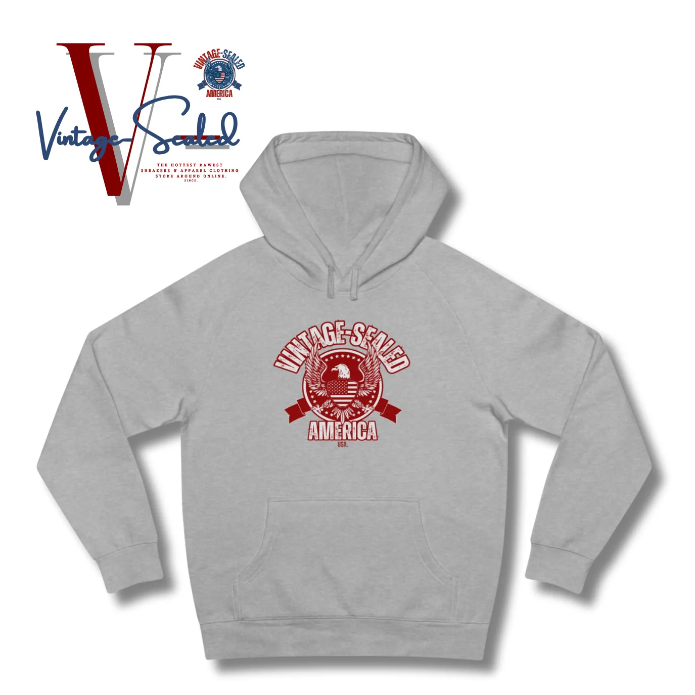 Vintage-Sealed "AMERICA" USA Apparel Hoodies Long Sleeves Pullover| Brand New Women's Fashion