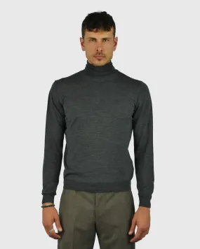 VISCONTI W23R CHARCOAL WOOL ROLL NECK / POLO NECK