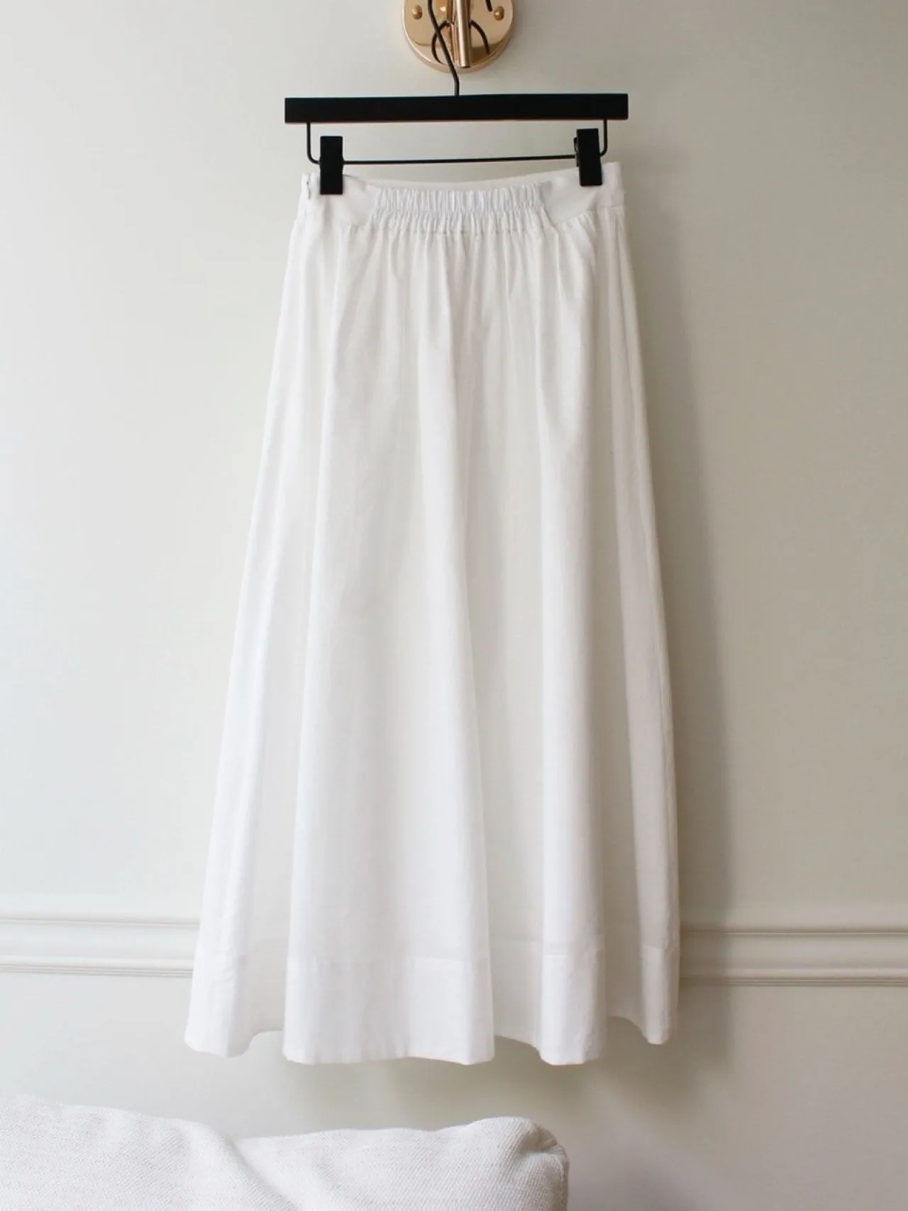 VOLUME COTTON SHIRRING SKIRT