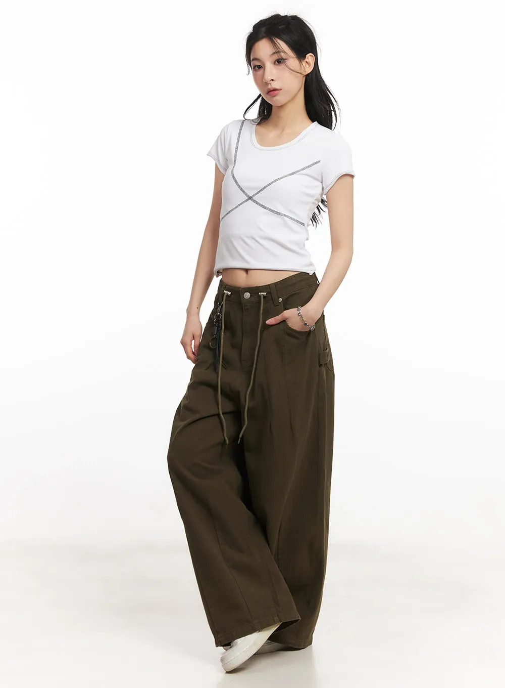 Wide-Leg Cargo Pants CA514