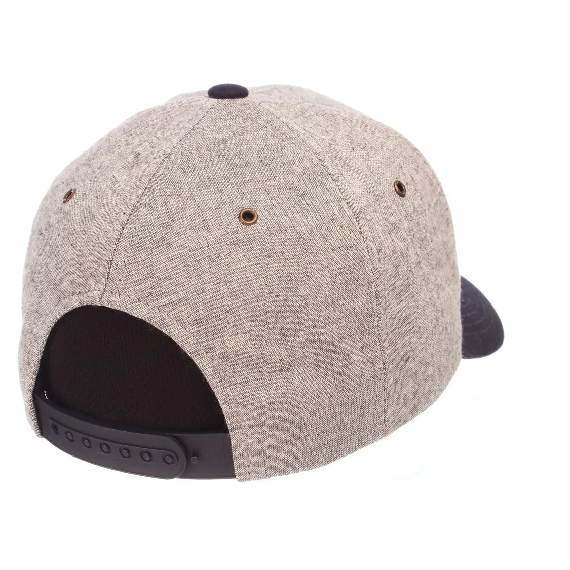 Yale Bulldogs Zephyr Gray & Navy Retro Logo Structured Snapback Hat Cap