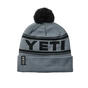 Yeti Retro Knit Beanie Hat Grey / Black
